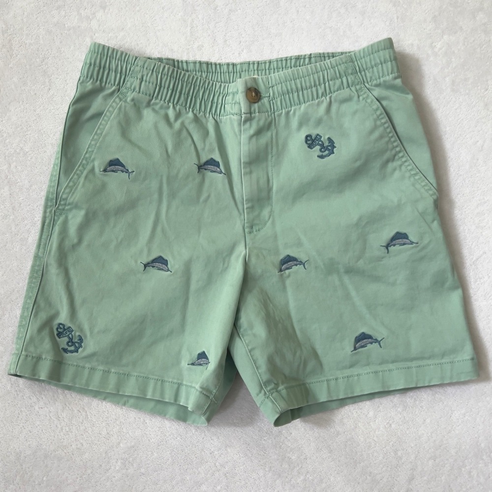 Polo Ralph Lauren Kid's Shorts Green Marlin Anchor Embroidered Size 12